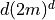 d (2m)^d
