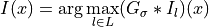 I(x) = \arg\max_{l \in L} (G_\sigma * I_l)(x)